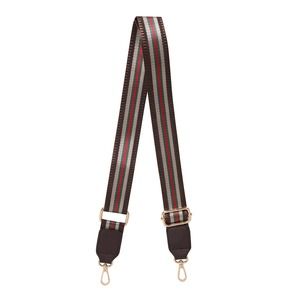 Montana West Guitar Style Crossbody Bag Purse Strap Stripe Brown Tan Red